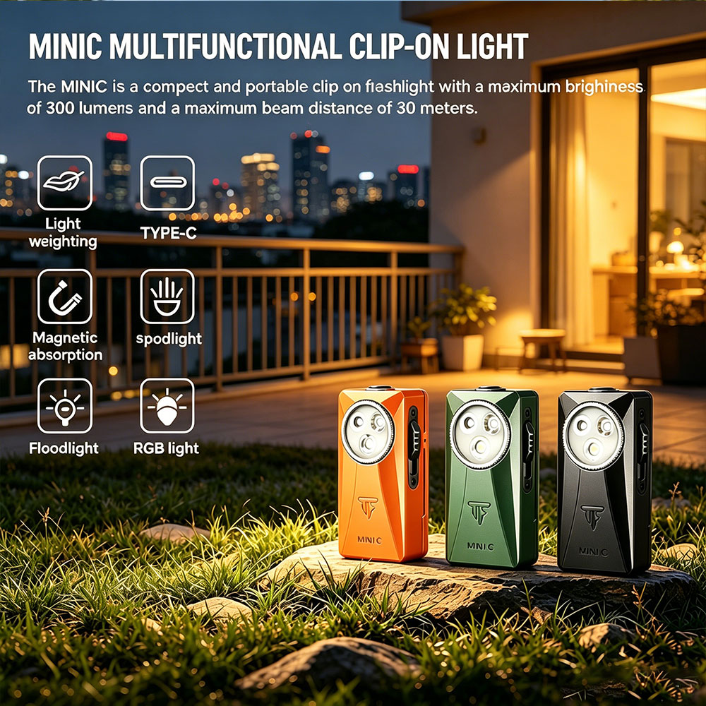 Edc Carry Clip - Trustfire MINIC 800 Lumens Senter EDC