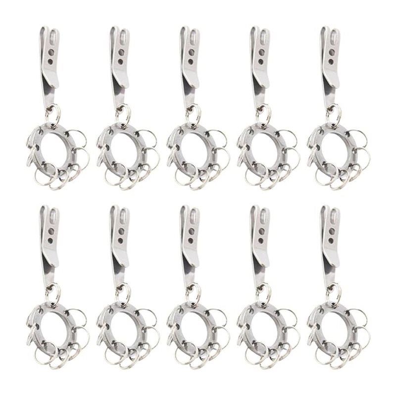 Edc Carry Clip - Klip Sabuk Lingkaran Serbaguna T22C (10-Pack)