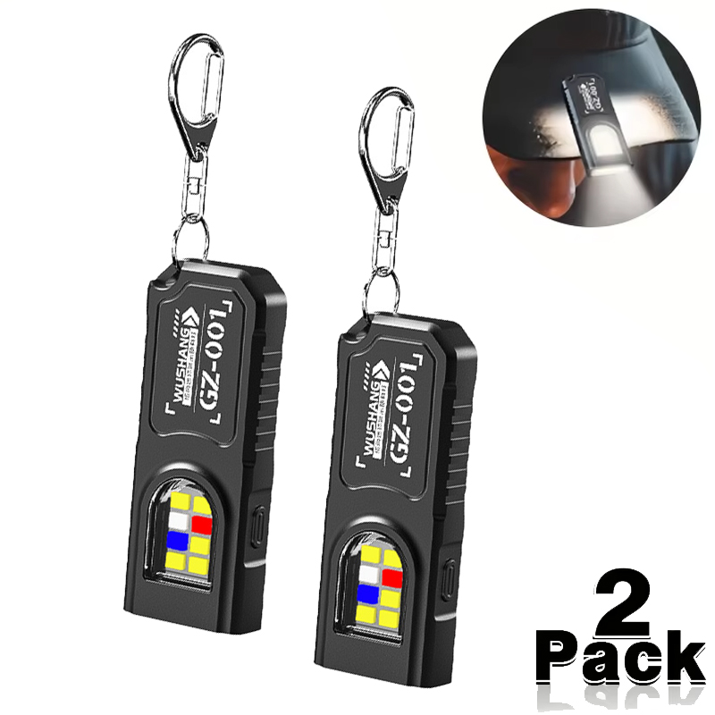 Keychain Flashlight - Senter LED Mini COB Multifungsi, Lampu
