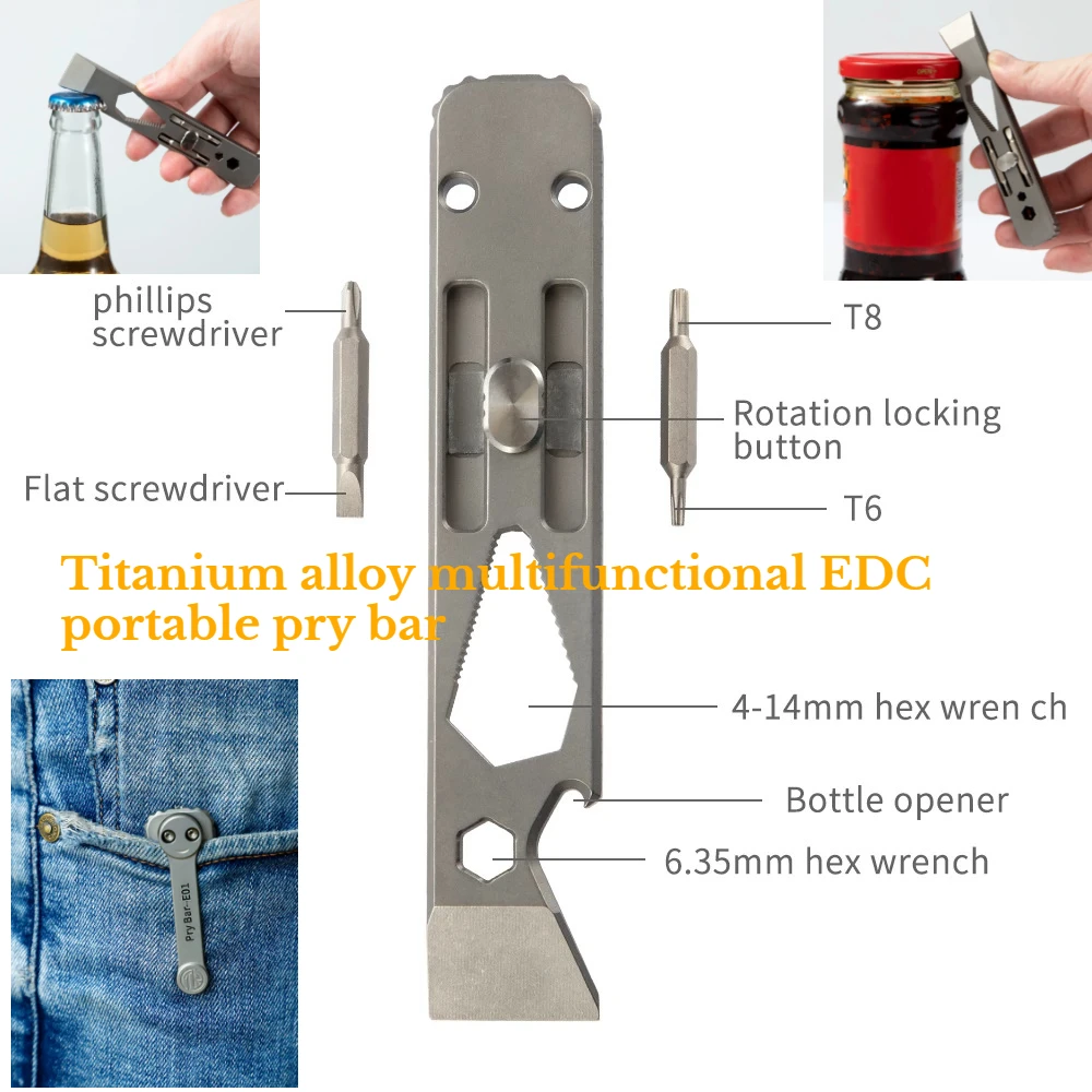 Titanium Pry Bar - Alat Bantu Serbaguna dari Paduan Titanium,