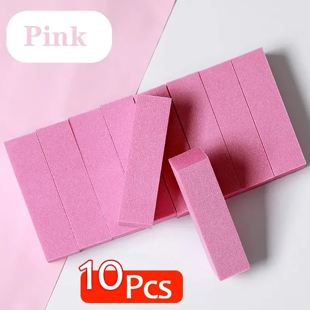 Nail File Titanium - 10Pcs Set Blok Spons Penggosok Kuku,