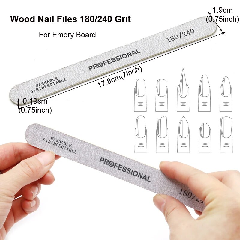 100 buah kikir kuku kayu profe - Nail File Titanium ulasan dan harga