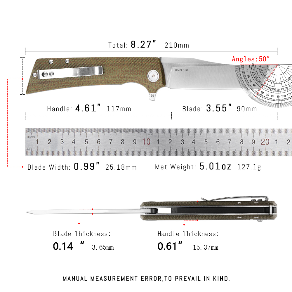 Pisau Lipat Shooziz XUN112 EDC - Edc Carry Clip ulasan dan harga