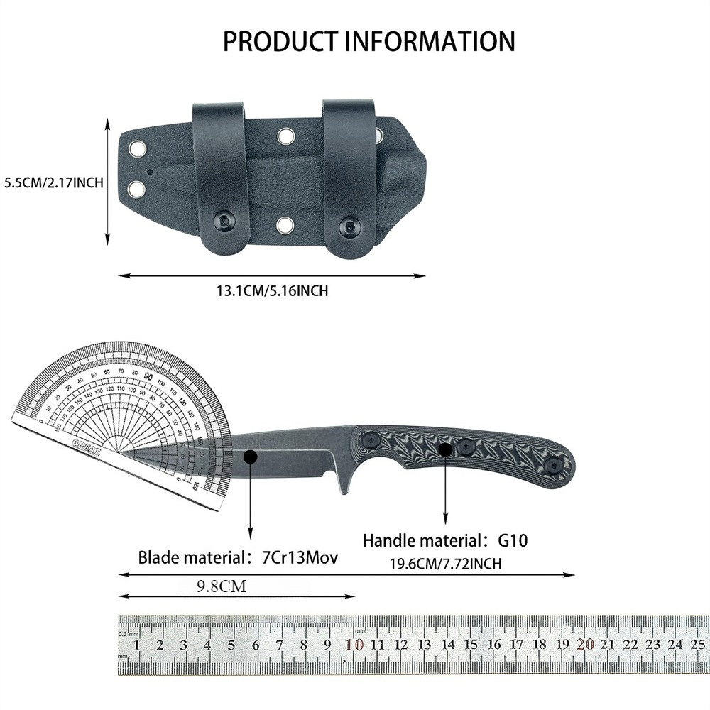 Pisau Fixed Blade Full Tang de - Everyday Carry (Edc) Knife ulasan dan harga
