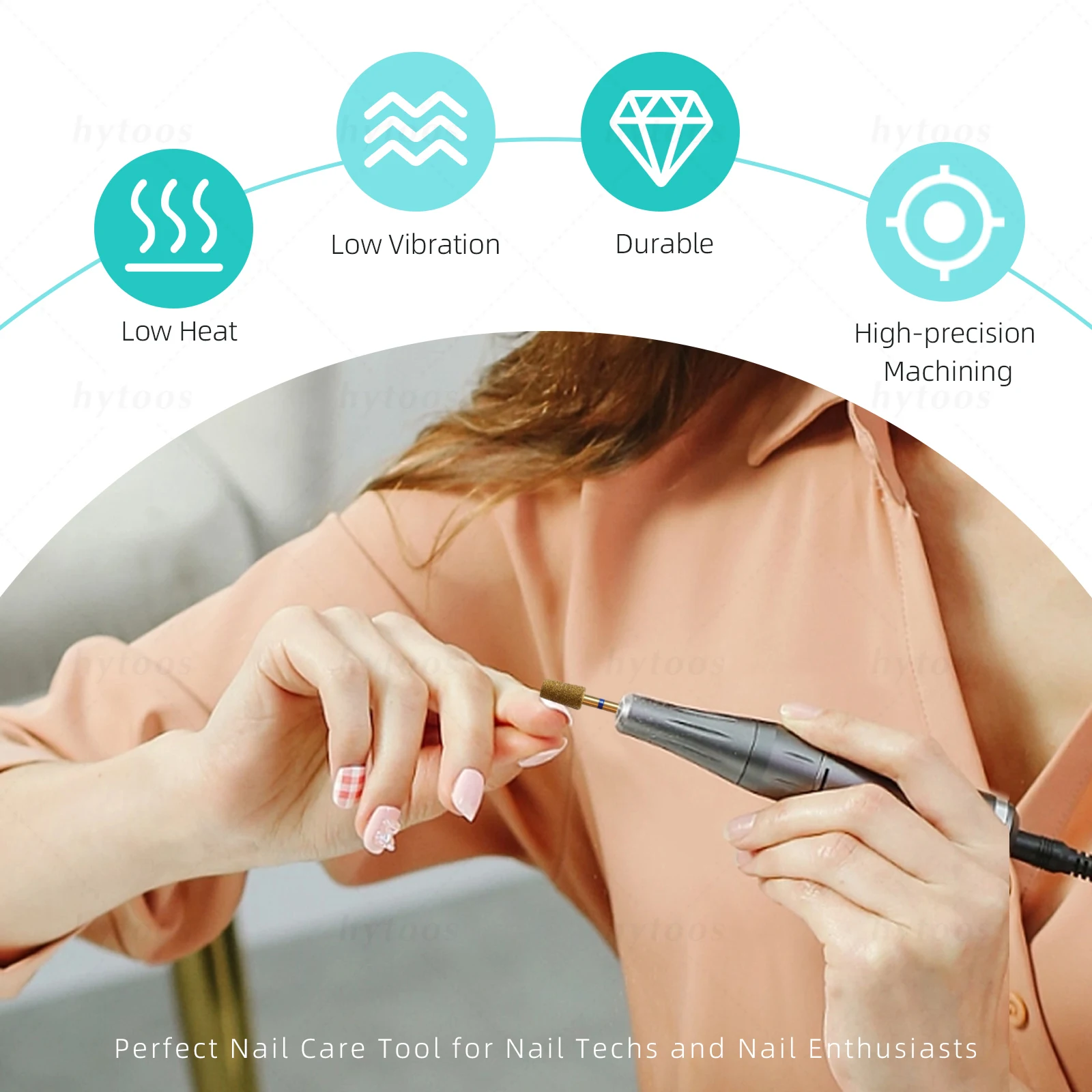HYTOOS 5Pcs/Set Mata Bor Kuku  - Nail File Titanium ulasan dan harga