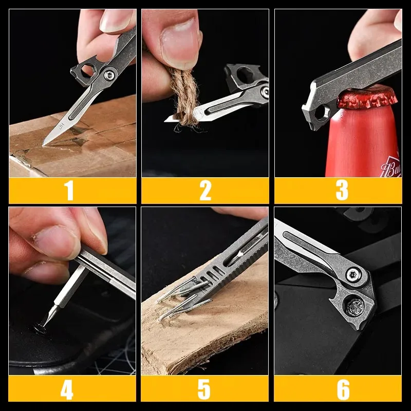 TC4 alat tangan EDC pembuka bo - Titanium Pry Bar ulasan dan harga