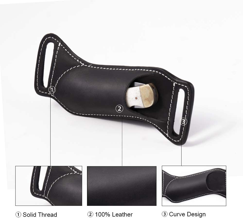 Sarung/Kantong Pisau EDC Kulit - Edc Carry Knife ulasan dan harga