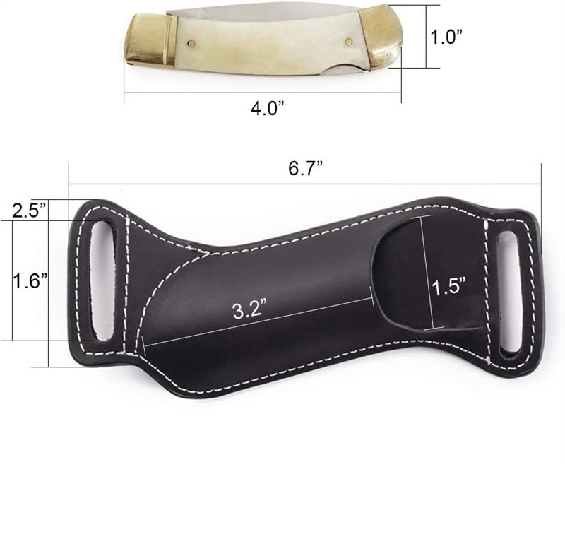 Sarung/Kantong Pisau EDC Kulit - Edc Carry Knife ulasan dan harga